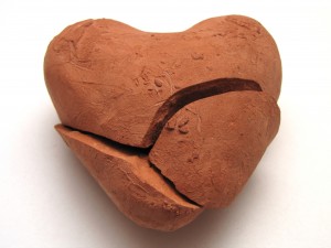 broken pottery heart